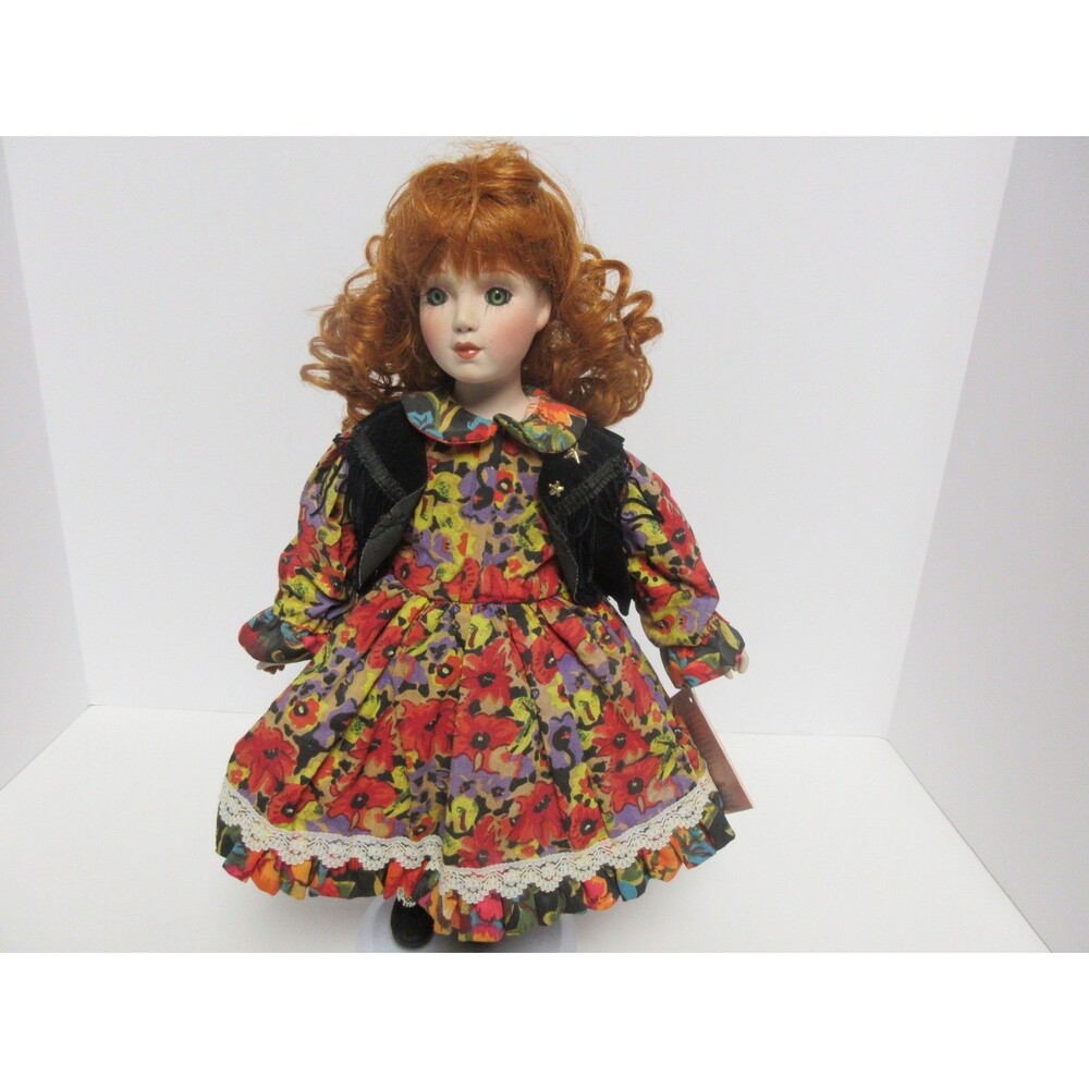 Paradise Galleries Porcelain Doll Cowgirl Patsy 15" Lazo Prairie Cottage Country